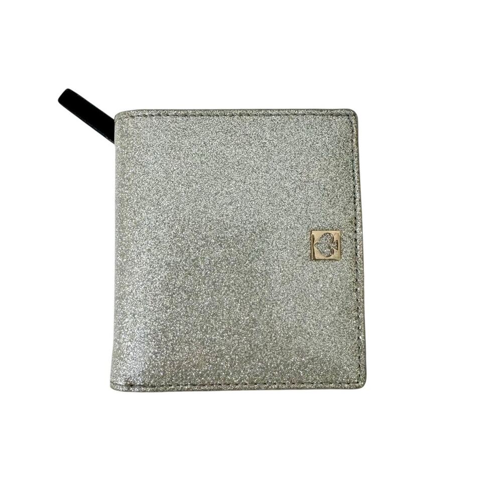 Kate Spade Mavis Street Serenade Small Bifold Wallet Silver Glimmer